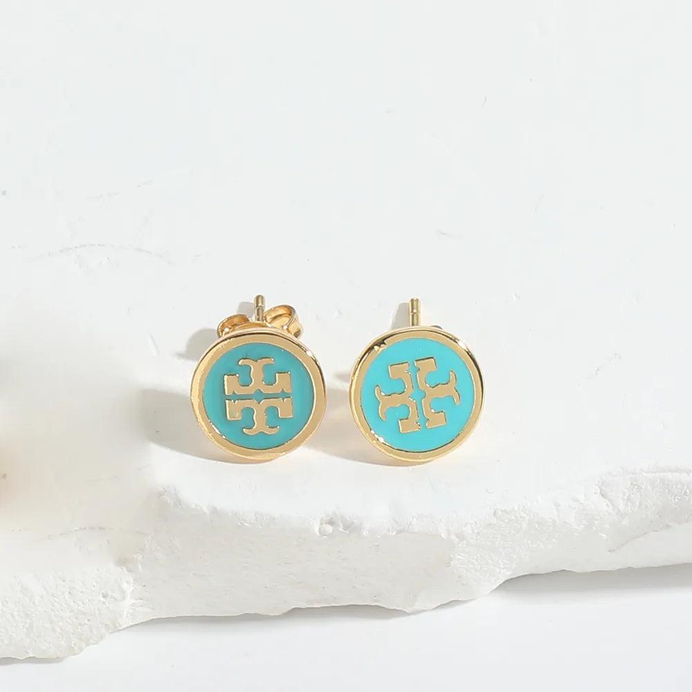 1 Pair Elegant Simple Style Commute Round Plating Copper 14K Gold Plated Ear Studs