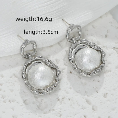 1 Pair Elegant Simple Style Geometric Alloy Drop Earrings