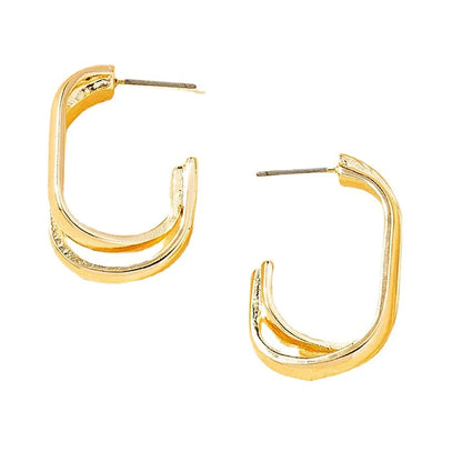 1 Pair Elegant Simple Style Geometric Plating Alloy Ear Studs