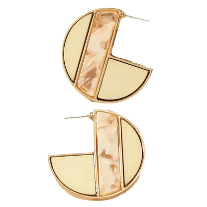 1 Pair Elegant Simple Style Geometric Plating Alloy Earrings