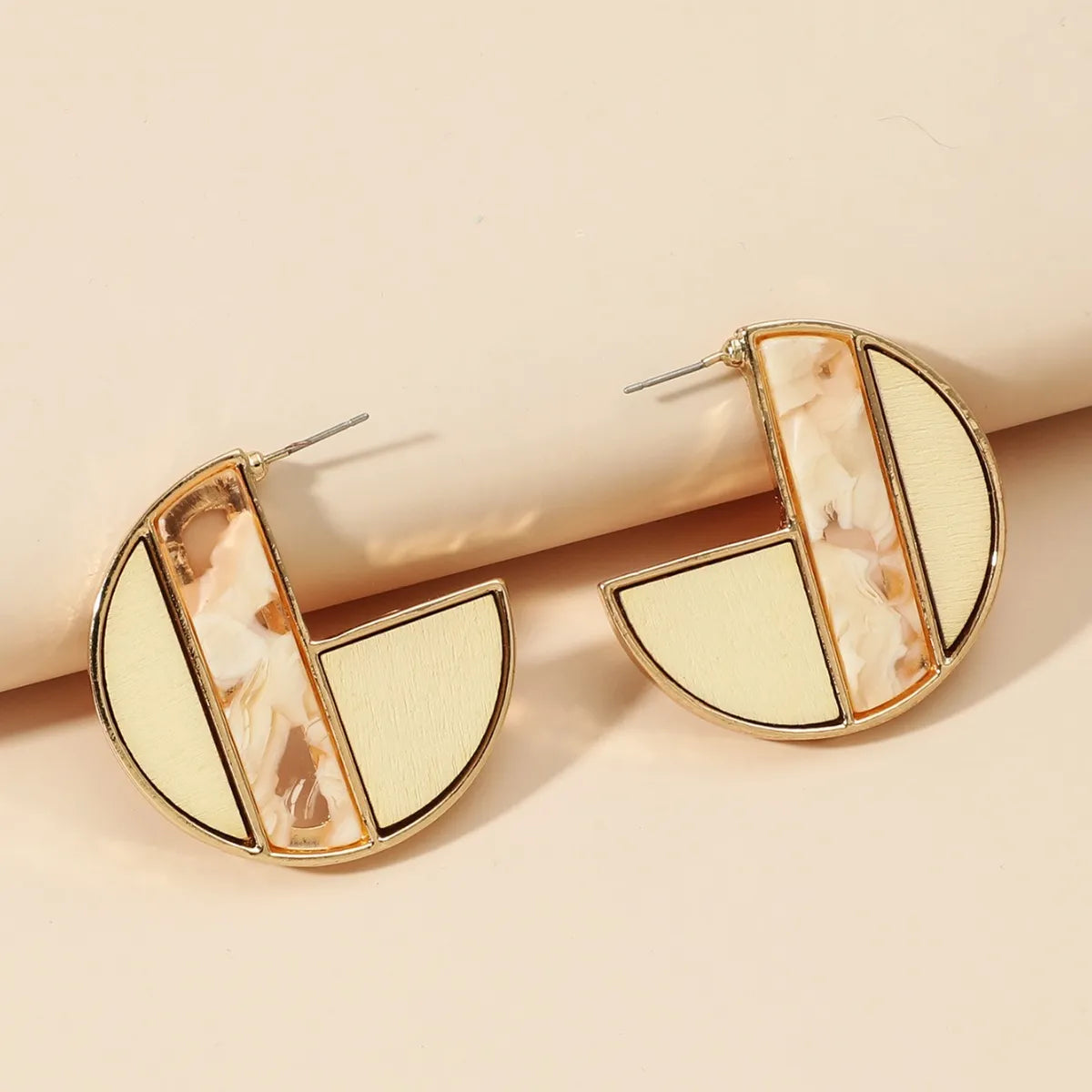 1 Pair Elegant Simple Style Geometric Plating Alloy Earrings