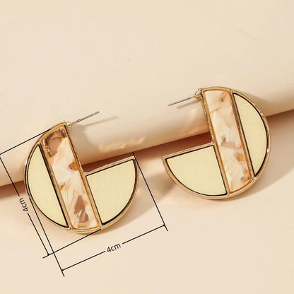 1 Pair Elegant Simple Style Geometric Plating Alloy Earrings