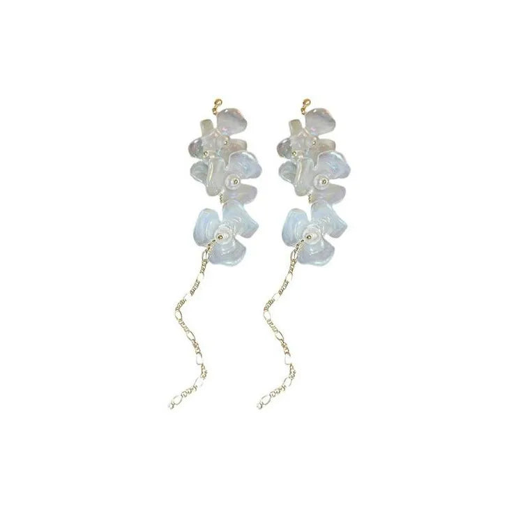 1 Pair Elegant Simple Style Leaf Flower Bow Knot Inlay Imitation Pearl Alloy Rhinestones Drop Earrings