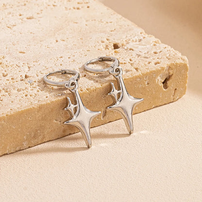 1 Pair Elegant Simple Style Star Alloy Copper Zinc Drop Earrings