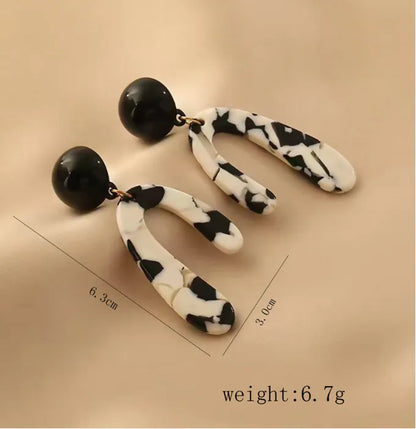 1 Pair Elegant Simple Style Streetwear Geometric Acetic Acid Sheets Drop Earrings