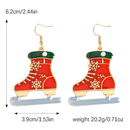 1 Pair Elegant Simple Style Streetwear Skates Zinc Alloy Drop Earrings