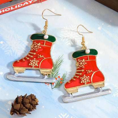 1 Pair Elegant Simple Style Streetwear Skates Zinc Alloy Drop Earrings