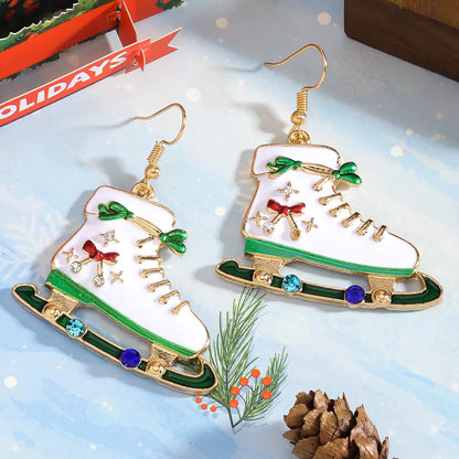 1 Pair Elegant Simple Style Streetwear Skates Zinc Alloy Drop Earrings