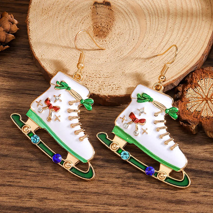 1 Pair Elegant Simple Style Streetwear Skates Zinc Alloy Drop Earrings