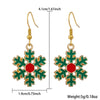 1 Pair Elegant Simple Style Streetwear Snowflake 304 Stainless Steel 18K Gold Plated Drop Earrings