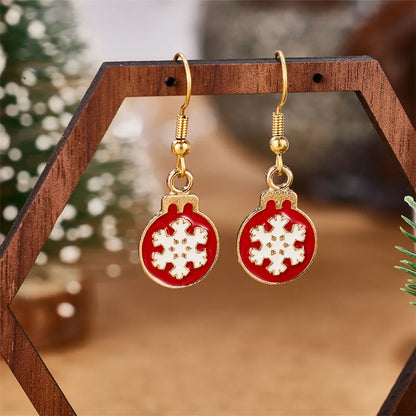 1 Pair Elegant Simple Style Streetwear Snowflake 304 Stainless Steel 18K Gold Plated Drop Earrings