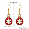 1 Pair Elegant Simple Style Streetwear Snowflake 304 Stainless Steel 18K Gold Plated Drop Earrings