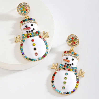 1 Pair Elegant Simple Style Streetwear Snowman Zinc Alloy Drop Earrings