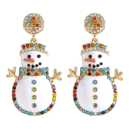 1 Pair Elegant Simple Style Streetwear Snowman Zinc Alloy Drop Earrings