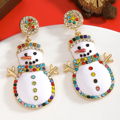 1 Pair Elegant Simple Style Streetwear Snowman Zinc Alloy Drop Earrings