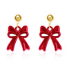 1 Pair Elegant Simple Style Streetwear Star Water Droplets Bow Knot Plating Alloy Ear Studs