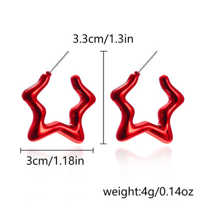 1 Pair Elegant Simple Style Streetwear Star Water Droplets Bow Knot Plating Alloy Ear Studs