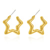 1 Pair Elegant Simple Style Streetwear Star Water Droplets Bow Knot Plating Alloy Ear Studs