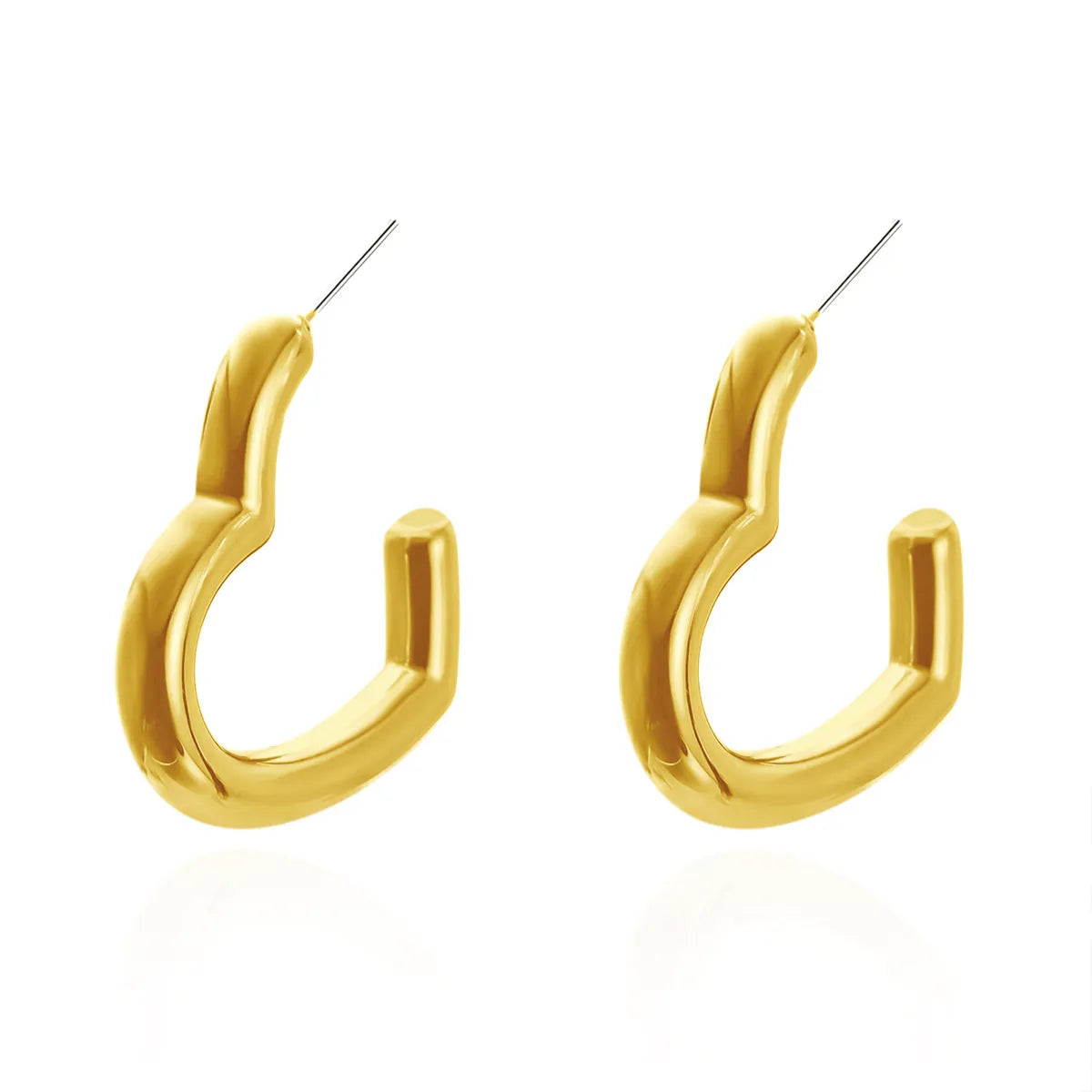 1 Pair Elegant Simple Style Streetwear Star Water Droplets Bow Knot Plating Alloy Ear Studs