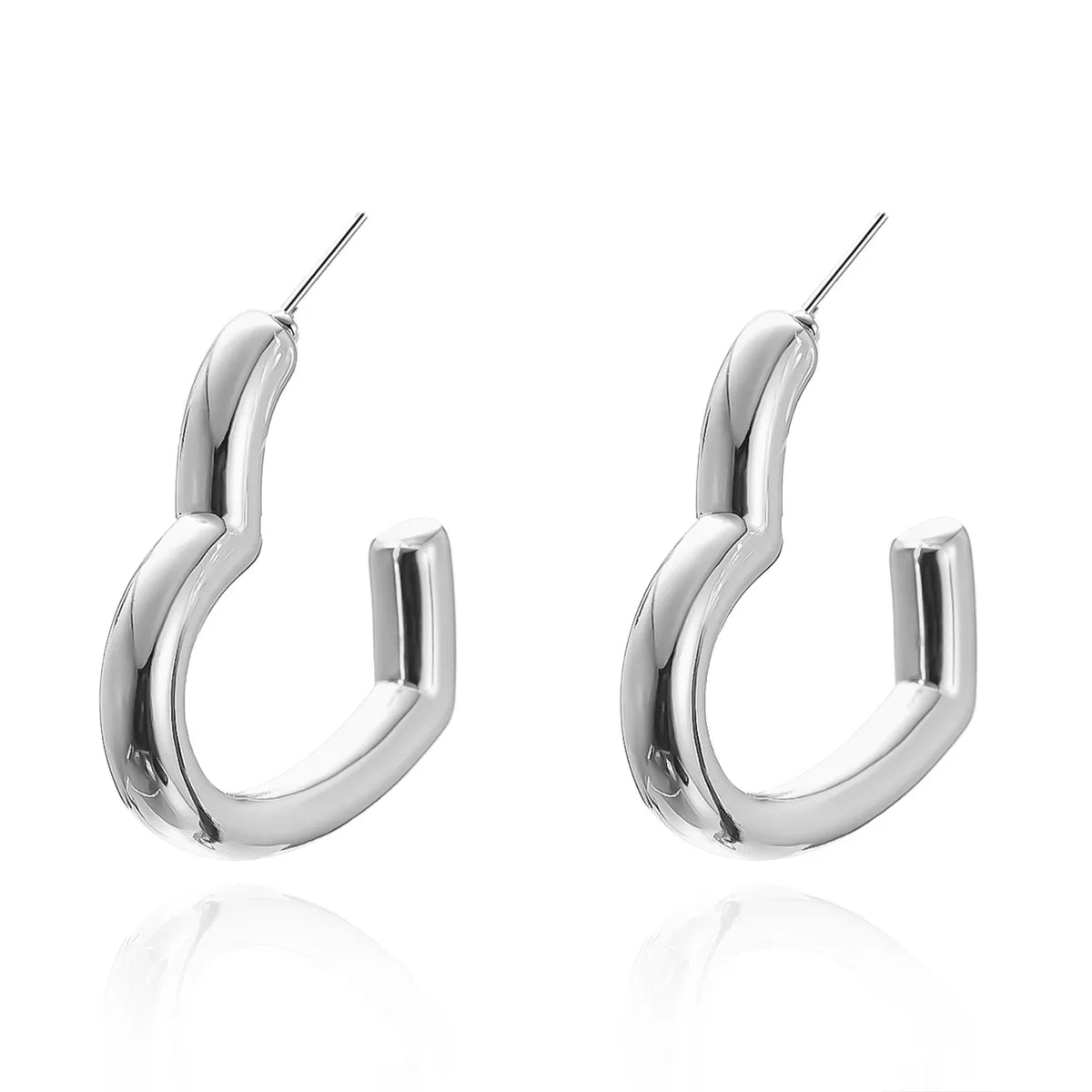 1 Pair Elegant Simple Style Streetwear Star Water Droplets Bow Knot Plating Alloy Ear Studs