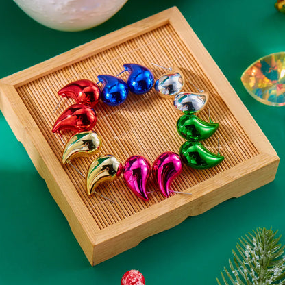 1 Pair Elegant Simple Style Streetwear Star Water Droplets Bow Knot Plating Alloy Ear Studs