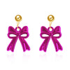 1 Pair Elegant Simple Style Streetwear Star Water Droplets Bow Knot Plating Alloy Ear Studs