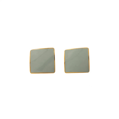 1 Pair Elegant Square 304 Stainless Steel Ear Studs