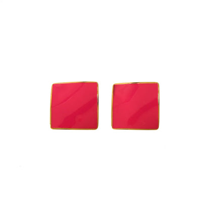 1 Pair Elegant Square 304 Stainless Steel Ear Studs