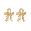 1 Pair Elegant Streetwear Butterfly Bow Knot Plating Inlay Copper Rhinestones Ear Studs