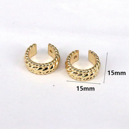 1 Pair Elegant Streetwear Geometric Plating Inlay Copper Artificial Pearls Zircon 18k Gold Plated Ear Studs