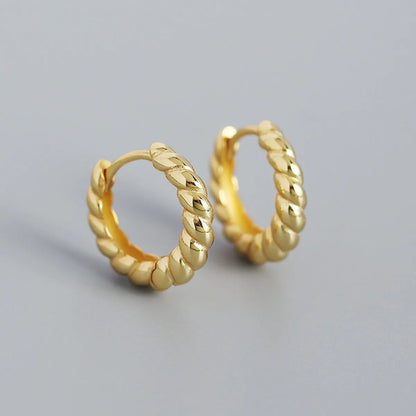 1 Pair Elegant Streetwear Geometric Round Water Droplets Plating Inlay Alloy Rhinestones Hoop Earrings Ear Studs