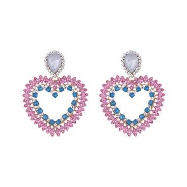 1 Pair Elegant Streetwear Heart Shape Alloy Drop Earrings