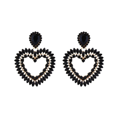 1 Pair Elegant Streetwear Heart Shape Alloy Drop Earrings