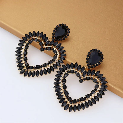 1 Pair Elegant Streetwear Heart Shape Alloy Drop Earrings