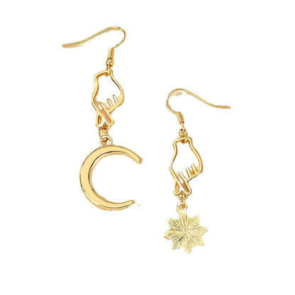 1 Pair Elegant Streetwear Star Plating Alloy Drop Earrings