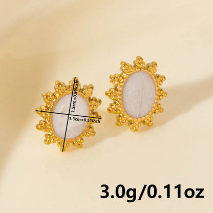 1 Pair Elegant Sun 304 Stainless Steel Ear Studs