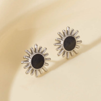 1 Pair Elegant Sun 304 Stainless Steel Ear Studs