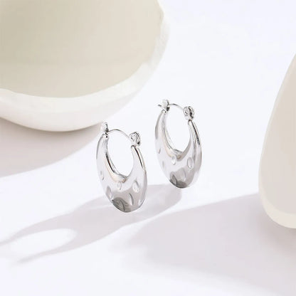 1 Pair Elegant Sun Moon Water Droplets Titanium Steel Drop Earrings