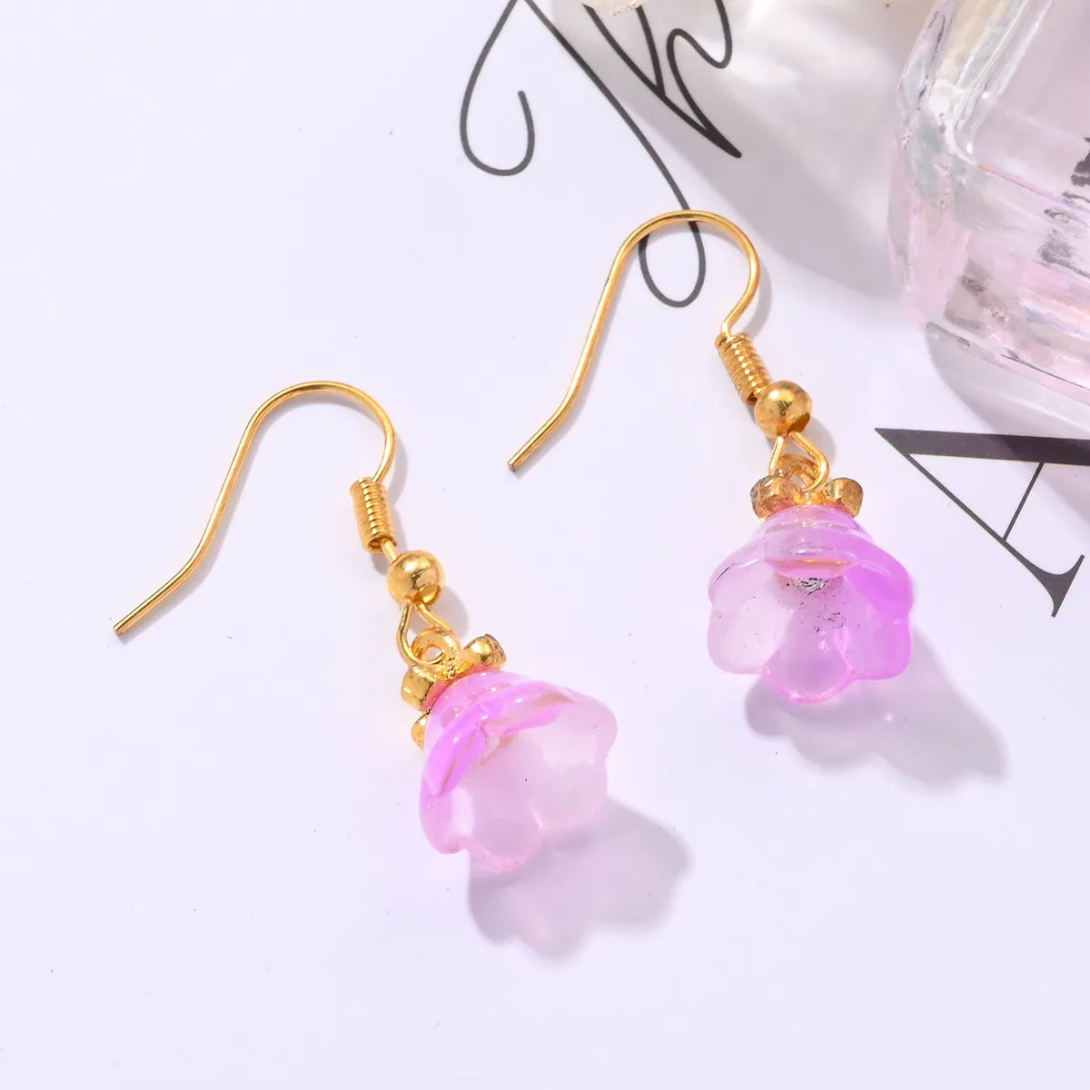 1 Pair Elegant Sweet Flower Alloy Ear Hook