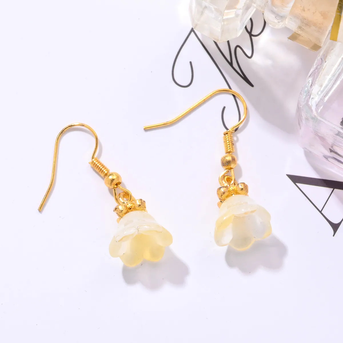 1 Pair Elegant Sweet Flower Alloy Ear Hook