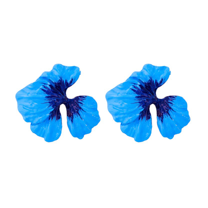 1 Pair Elegant Sweet Flower Enamel Alloy Ear Studs