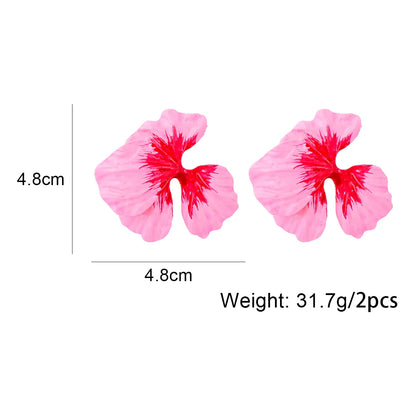 1 Pair Elegant Sweet Flower Enamel Alloy Ear Studs