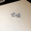 1 Pair Elegant Sweet Flower Plating Inlay Alloy Rhinestones Drop Earrings