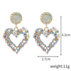 1 Pair Elegant Sweet Heart Shape Plating Imitation Pearl Drop Earrings