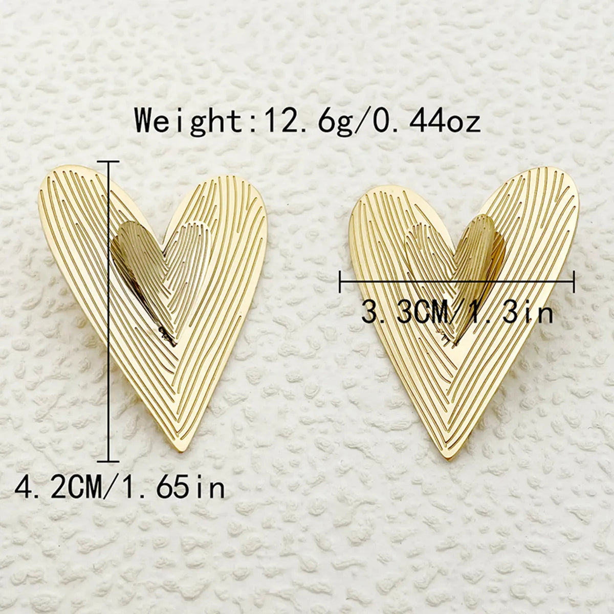 1 Pair Elegant Sweet Heart Shape Plating Stainless Steel Gold Plated Ear Studs