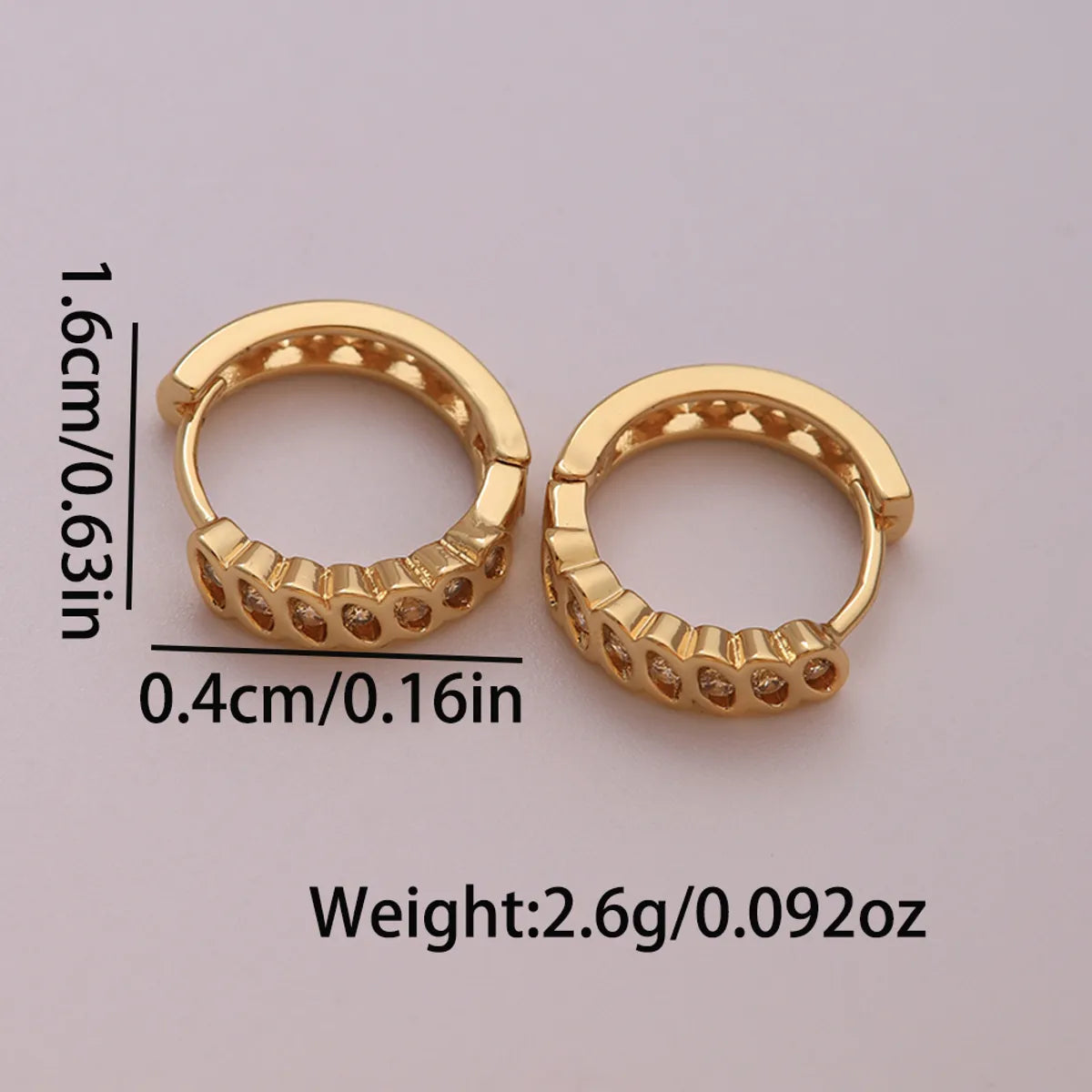 1 Pair Elegant Sweet Shamrock Four Leaf Clover Flower Plating Inlay Imitation Diamond Copper Zircon 18k Gold Plated Hoop Earrings