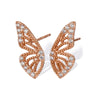 1 Pair Elegant Sweet Simple Style Butterfly Plating Inlay Copper Zircon 24k Gold Plated Ear Studs