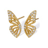 1 Pair Elegant Sweet Simple Style Butterfly Plating Inlay Copper Zircon 24k Gold Plated Ear Studs