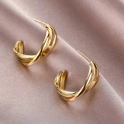 1 Pair Elegant Sweet Square Heart Shape Bow Knot Inlay Imitation Pearl Alloy Rhinestones Earrings