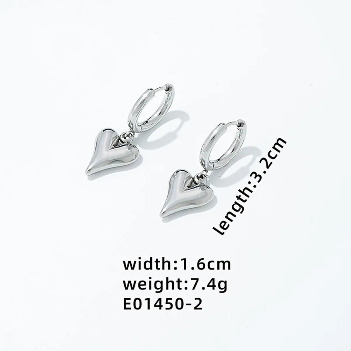 1 Pair Elegant Sweet Star Heart Shape Plating 304 Stainless Steel Gold Plated Silver Plated Drop Earrings